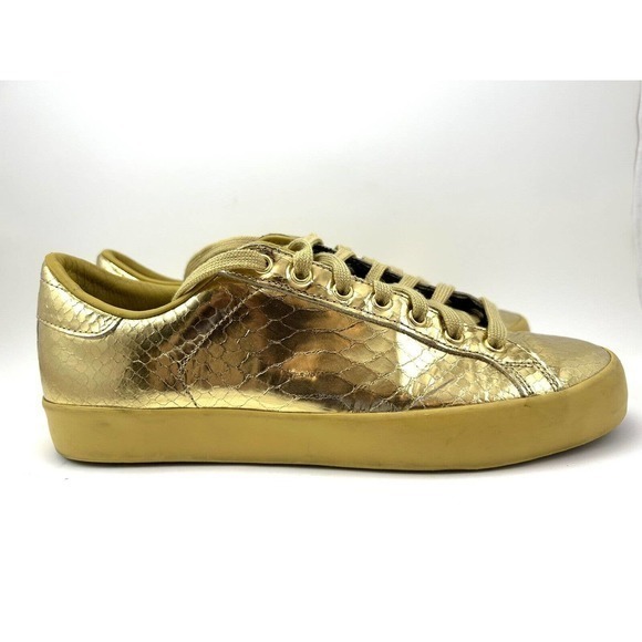 Adidas JS Rod Laver Jeremy Scott Gold Sneakers D65861 Men's 7.5 Snakeskin Shoes‎ - Picture 6 of 16